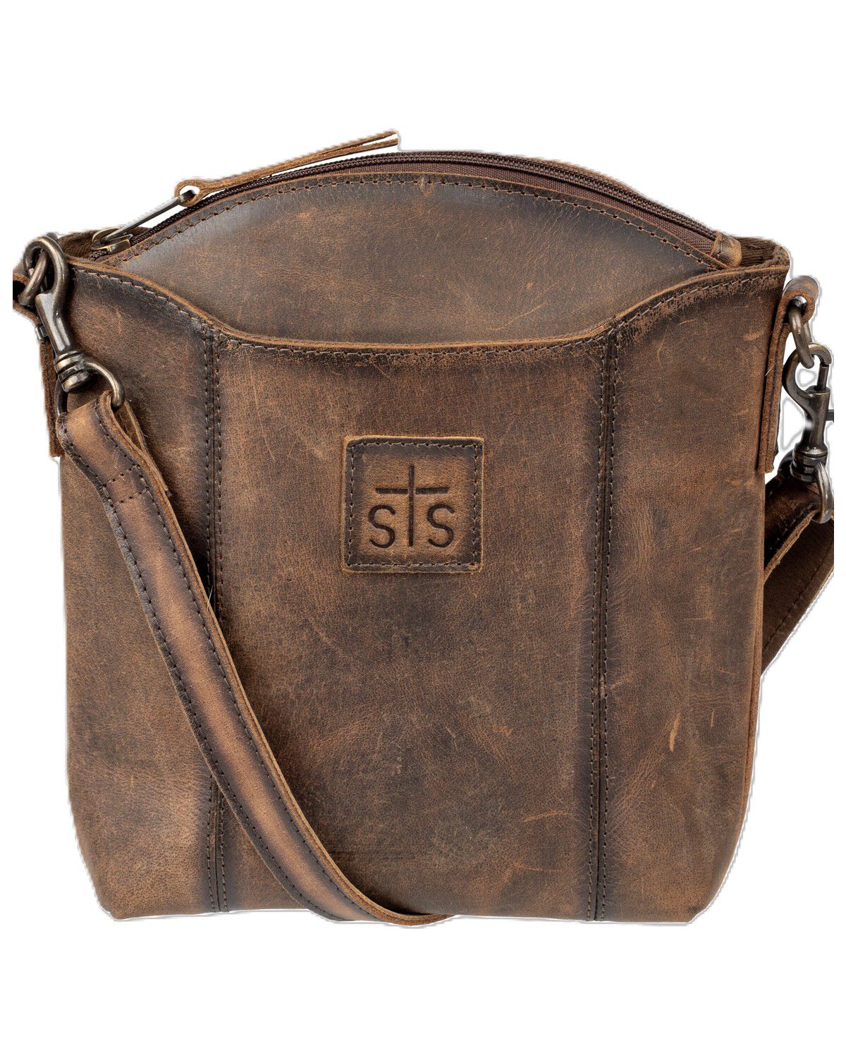 Image #3 - STS Ranchwear By Carroll Women's Baroness Josie Crossbody Bag, Brown, hi-res