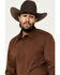 Image #2 - Kimes Ranch Men's Linville Long Sleeve Button-Down Performance Western Shirt, Brown, hi-res