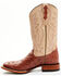 Shyanne Women's Olivia Exotic Ostrich QuillWestern Boots - Broad Square Toe, Brown, hi-res