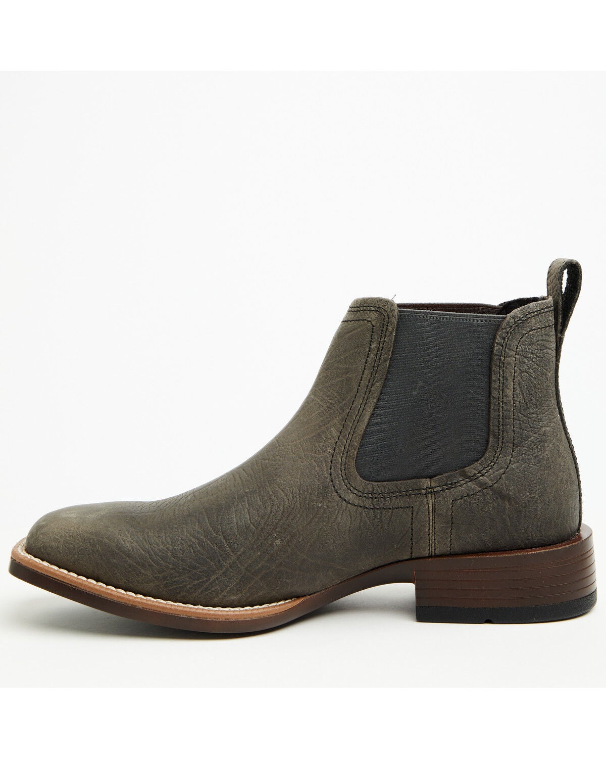 Image #3 - Ariat Men's Booker Hippopotamus Print Chelsea Ankle Boots - Broad Square Toe, Grey, hi-res
