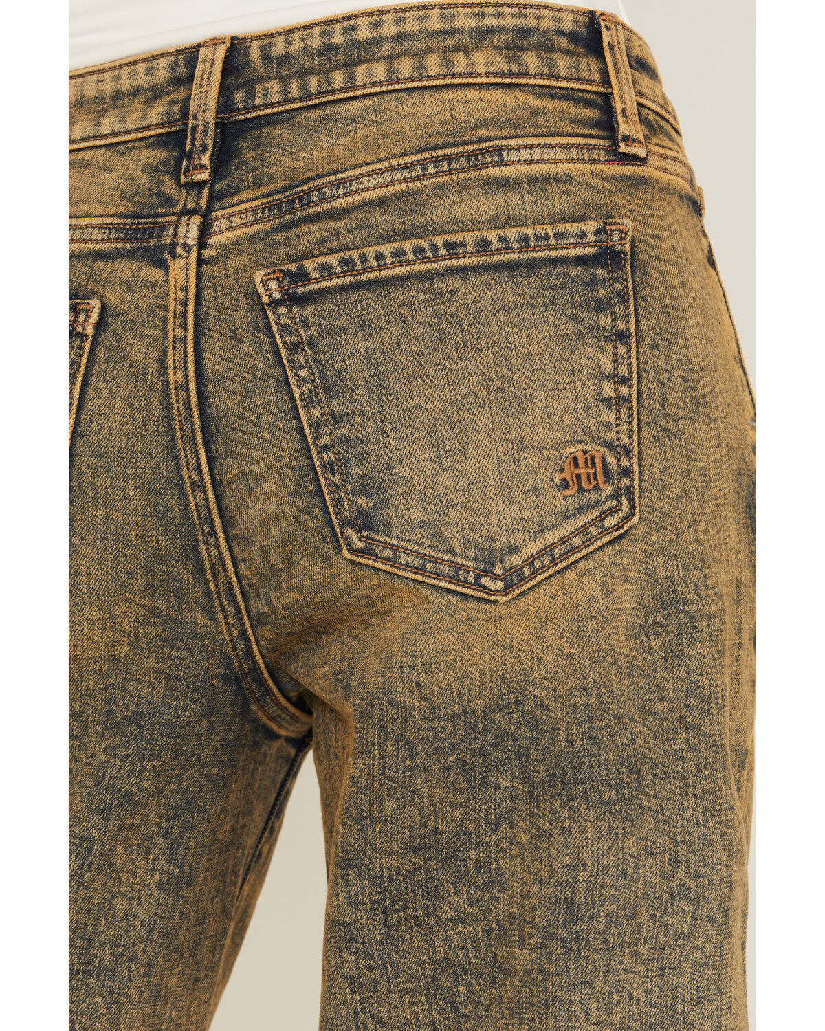 Image #4 - Miss Me Women's Vintage Mid Rise Baggy Wide Leg Stretch Denim Jeans, Medium Wash, hi-res