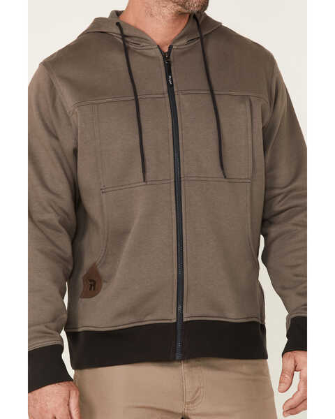 Image #3 - Wrangler Riggs Men's Tough Layer Zip-Front Hooded Work Jacket, Grey, hi-res