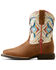 Image #2 - Ariat Boys' San Angelo VentTEK Western Boots - Broad Square Toe , Brown, hi-res