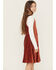 Image #3 - Trixxi Girls' Button-Down Long Sleeve Shirt Set Dress, Rust Copper, hi-res