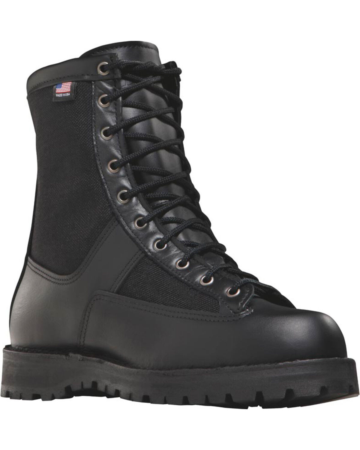 Image #1 - Danner Men's Acadia 8"" Uniform Boots - Soft Toe, Black, hi-res