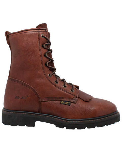 Image #2 - AdTec Men's 9" Kiltie Work Boots - Soft Toe, Chestnut, hi-res