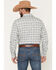 Image #4 - Gibson Trading Co Men's Barely Broke Medallion Print Long Sleeve Button-Down Western Shirt, Blue, hi-res