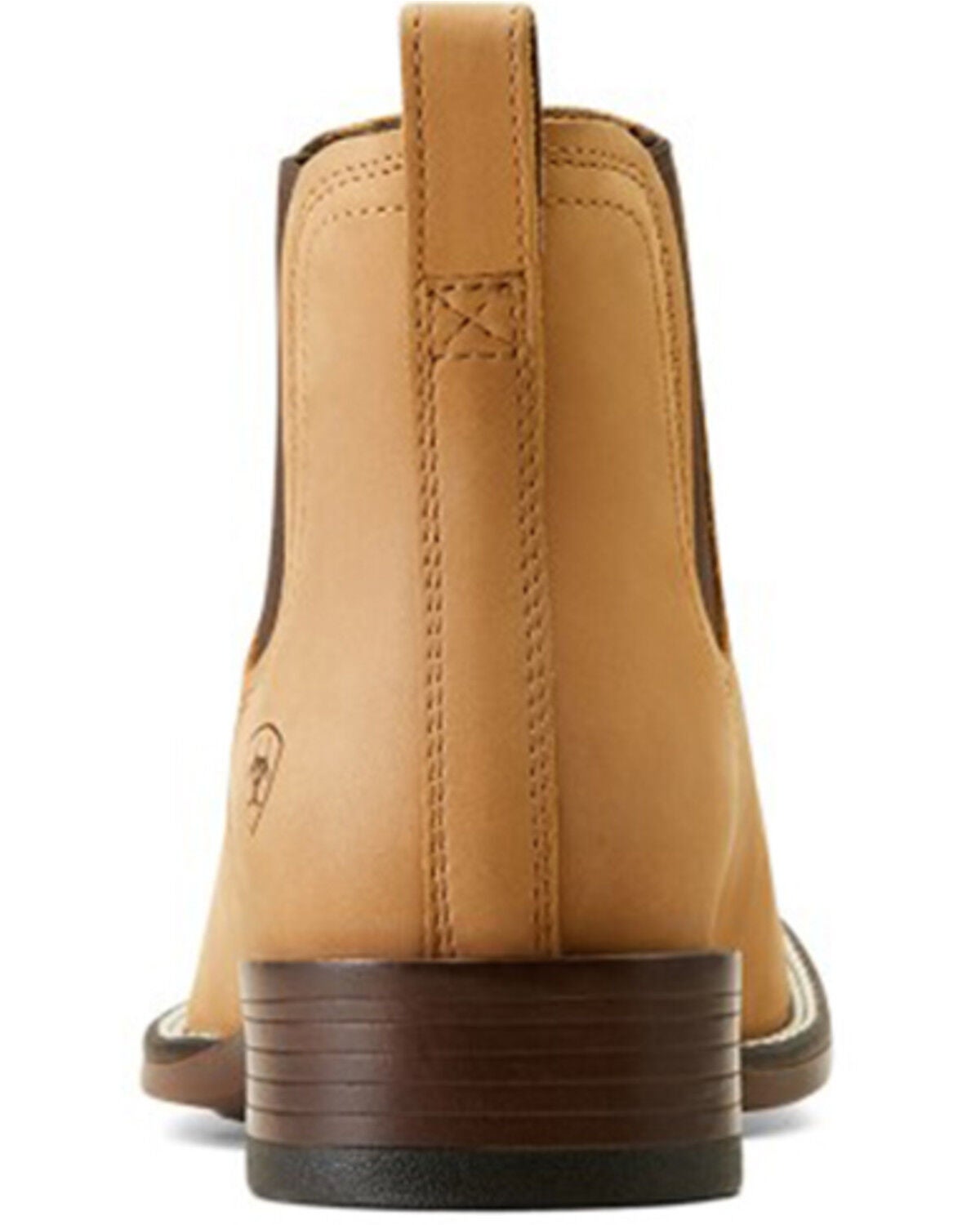 Ariat Men's Booker Ultra Chelsea Boots - Square Toe, Embroidered, Elastic Gore Slip-On, 1.5" Heel, Full-Grain Leather