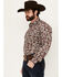 Image #2 - Stetson Men's Paisley Print Long Sleeve Pearl Snap Western Shirt, Maroon, hi-res