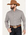 Image #1 - Stetson Men's Diamond Geo Print Long Sleeve Button Down Western Shirt, Grey, hi-res