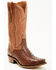 Image #1 - El Dorado Women's Camille Exotic Ostrich Tall Western Boots - Snip Toe, Brass, hi-res