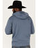 Hooey Men's Tres Logo Hooded Sweatshirt, Steel Blue, hi-res