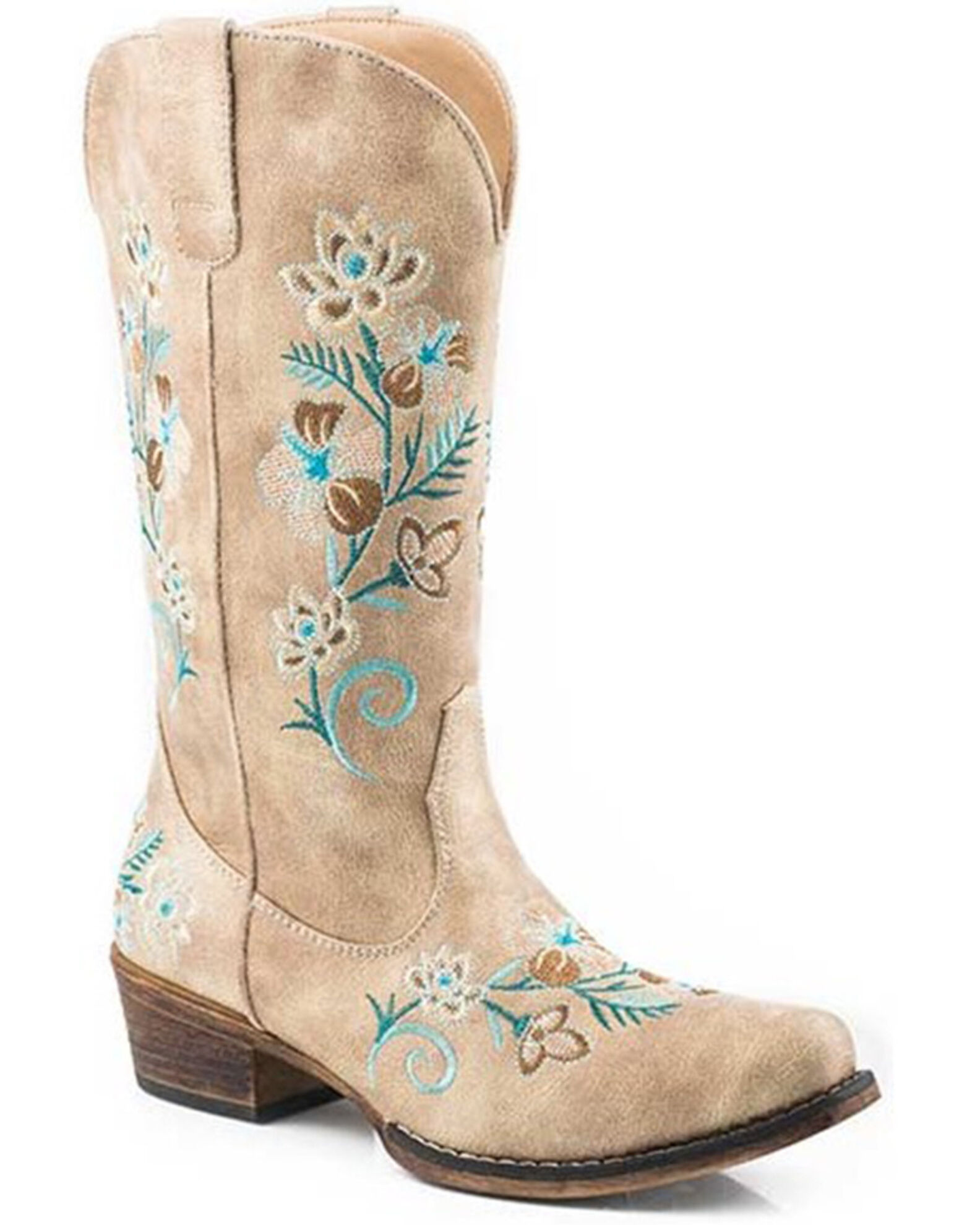 Roper Women s Riley Floral Western Performance Boots Snip Toe Sheplers