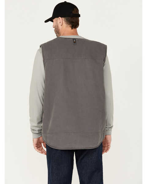 Image #4 - Hawx Men's Weathered Sherpa Lined Work Vest, Charcoal, hi-res