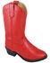 Smoky Mountain Youth Girls' Denver Western Boots - Round Toe, Red, hi-res