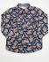 Image #1 - Cody James Toddler Boys' Grand Finale Paisley Print Long Sleeve Snap Western Shirt, Navy, hi-res