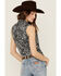 Image #4 - Wrangler Women's Cactus Print Sleeveless Snap Western Shirt, Black, hi-res