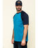 Image #3 - Hawx Men's Teal Midland Short Sleeve Baseball Work T-Shirt, Teal, hi-res