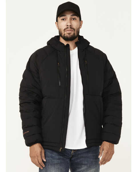 Image #1 - Brothers and Sons Men's Down Hooded Jacket, Black, hi-res
