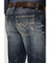 Image #2 - Rock & Roll Denim Men's Medium Wash Pistol Regular Bootcut Jeans, Blue, hi-res