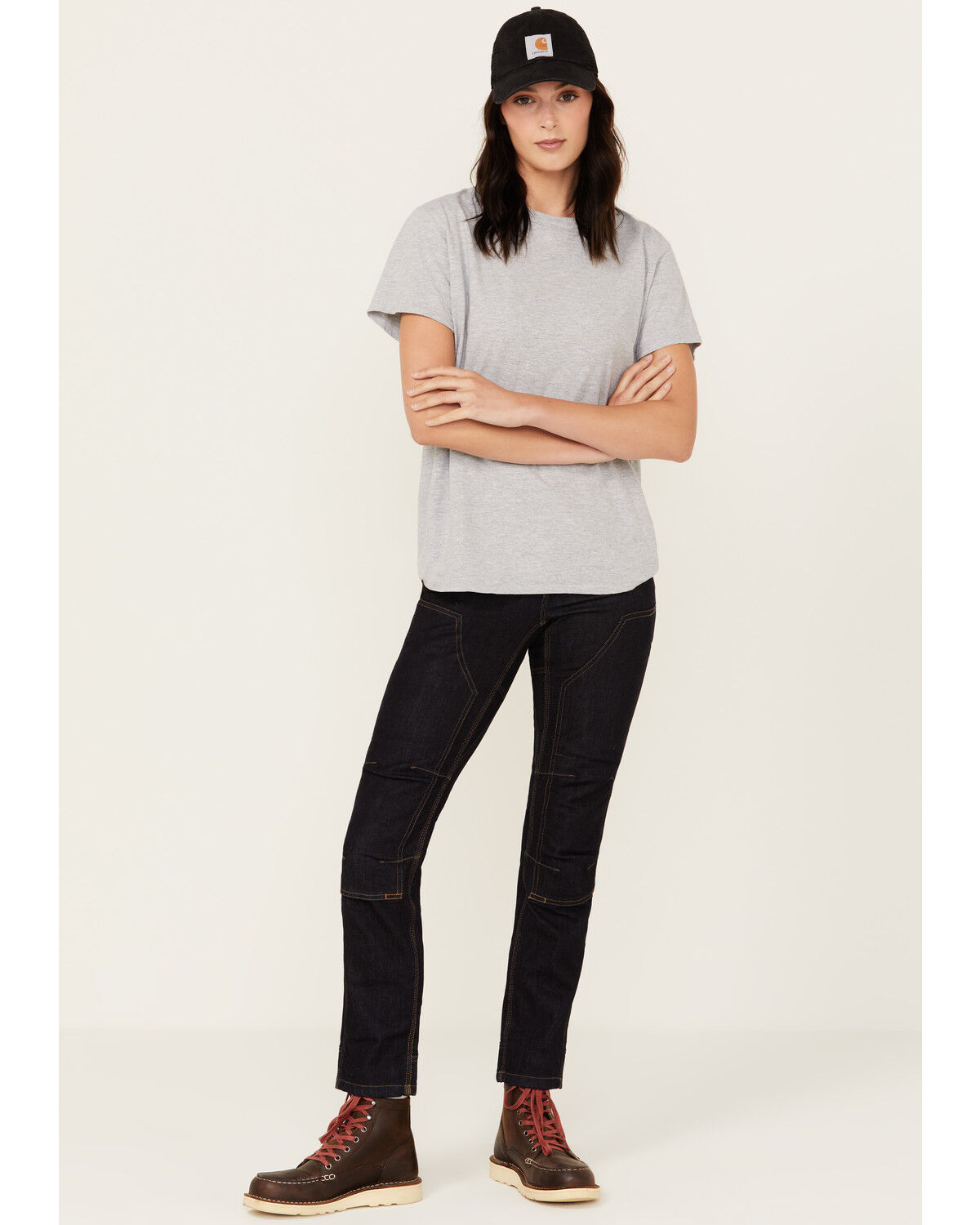 Image #1 - Dovetail Workwear Women's FR Mid Rise Britt Utility Canvas Pants, Indigo, hi-res