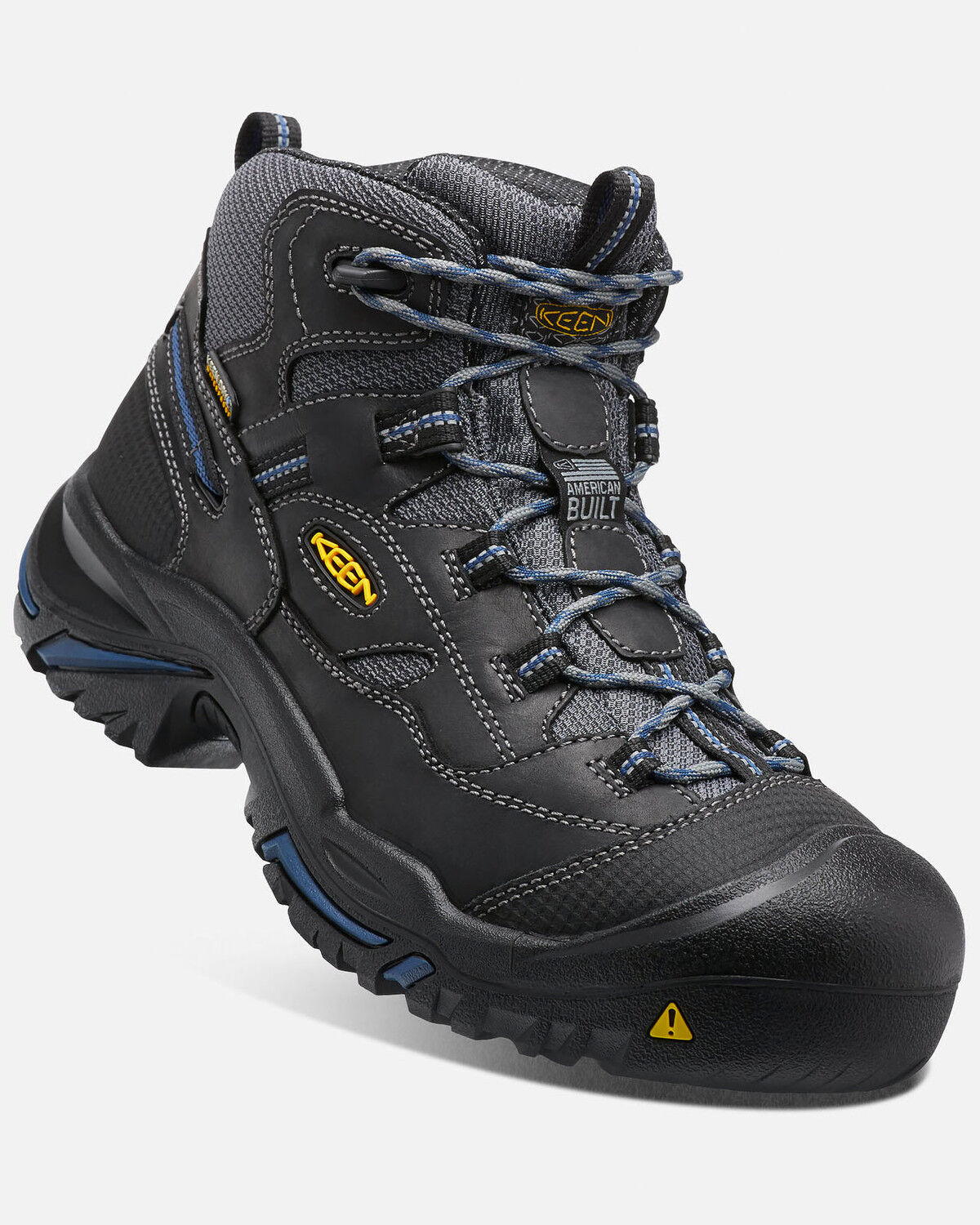 Image #1 - Keen Men's Braddock Waterproof Work Boots - Soft Toe, Black, hi-res