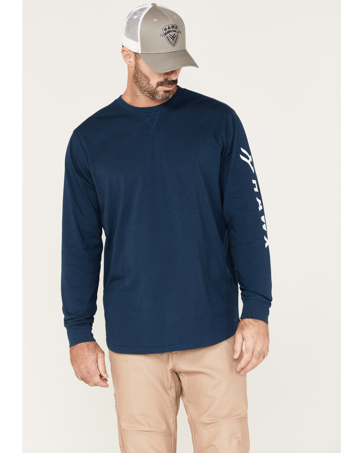 Image #1 - Hawx Men's Logo Graphic Work T-Shirt, Dark Blue, hi-res