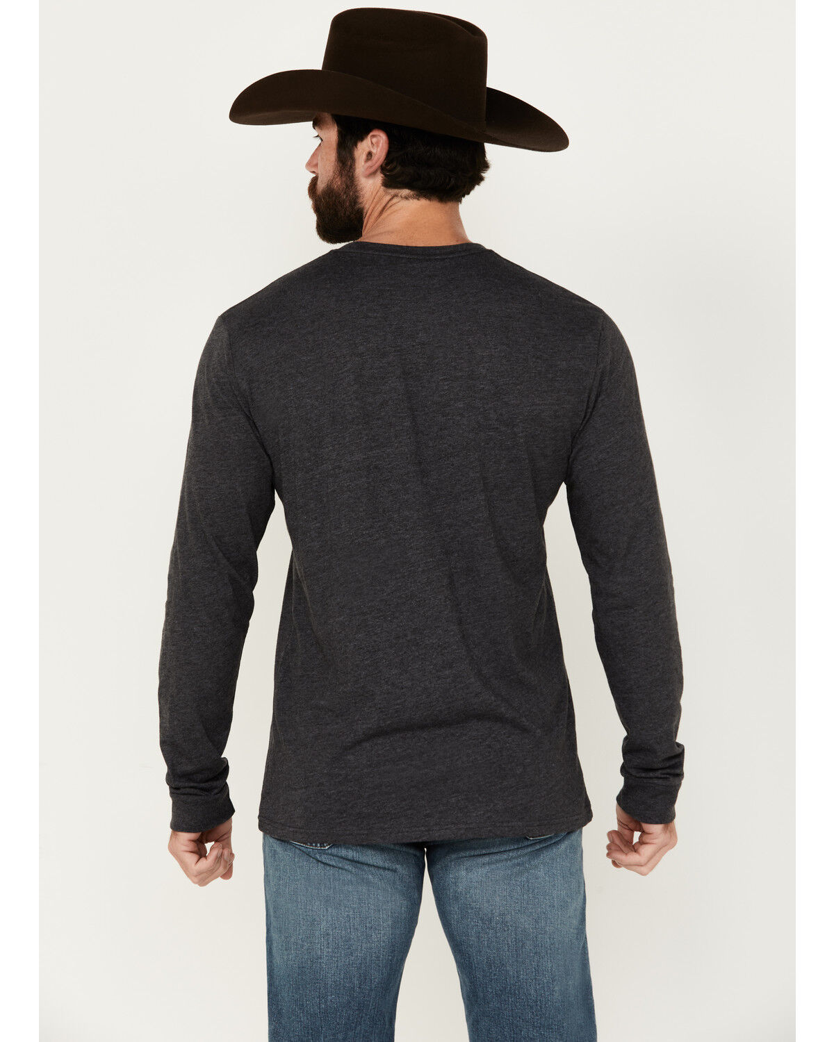 Image #4 - Wrangler Men's Real American Logo Long Sleeve T-Shirt, Grey, hi-res