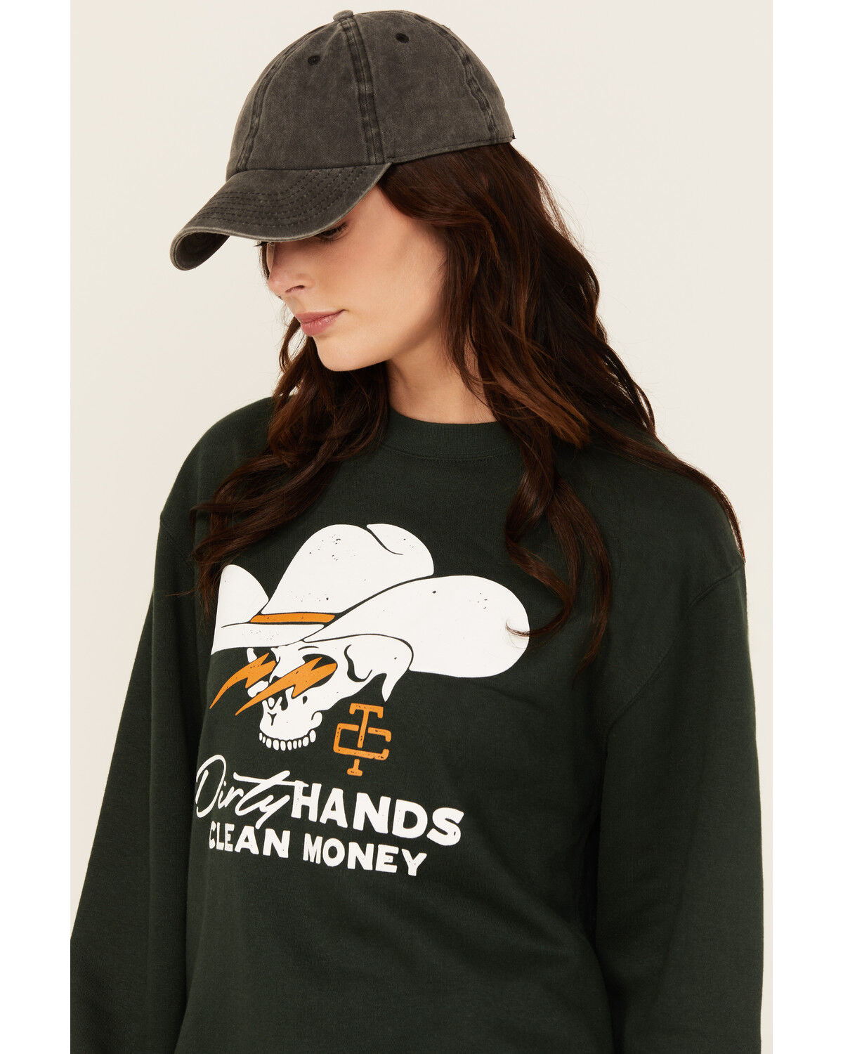 Image #2 - Troll Co Women's Savage Crewneck Sweatshirt, Green, hi-res