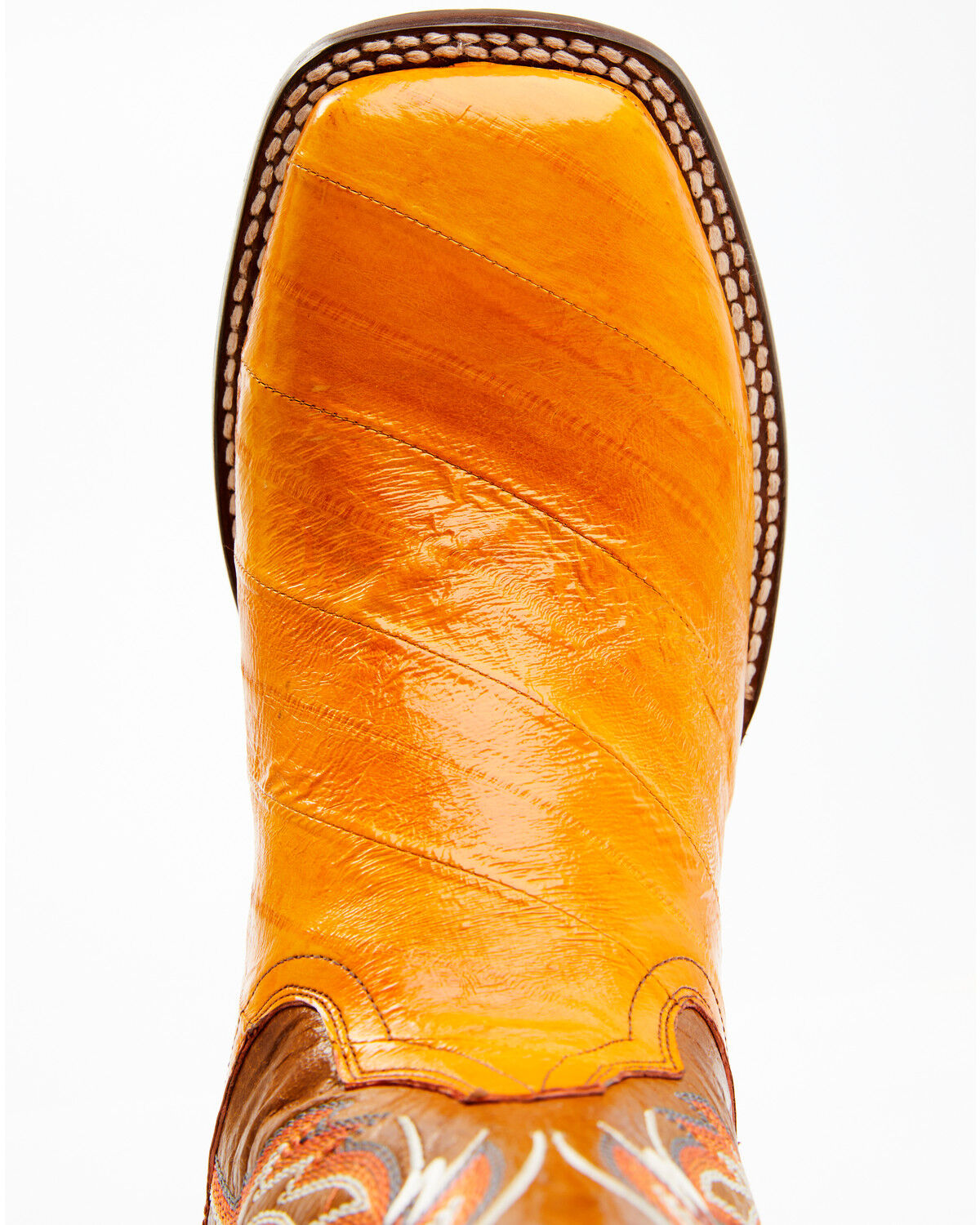 Image #6 - Dan Post Men's Buttercup Eel Exotic Western Boots - Broad Square Toe, Brown, hi-res