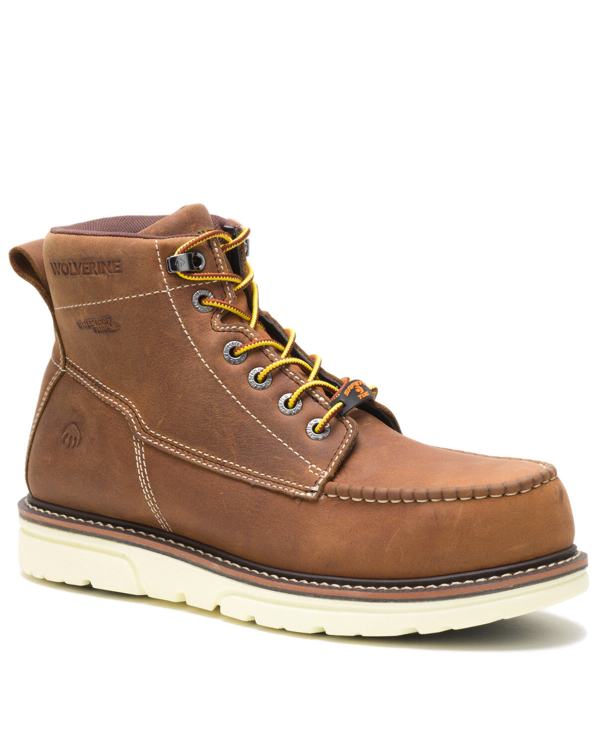 Image #1 - Wolverine Men's Tan I-90 Durashocks Work Boots - Soft Toe, Tan, hi-res