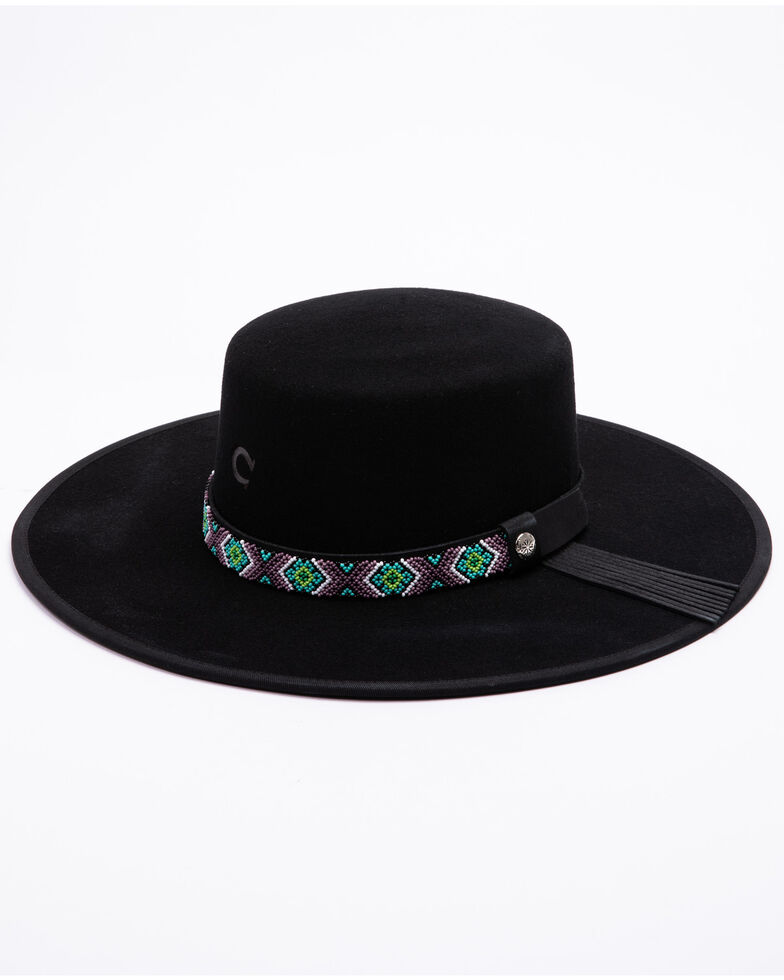 Charlie 1 Horse Women's Black Desert Daze Western Wool Hat , Black, hi-res