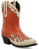 Image #1 - Black Star Women's Cell-Sole Leather Western Booties - Snip Toe, Red, hi-res