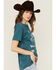 Image #2 - Ariat Women's' Brands Sketchpad Short Sleeve Graphic Tee, Blue, hi-res