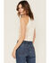 Image #4 - Beyond The Radar Women's Velvet High Neck Tank Top, Ivory, hi-res