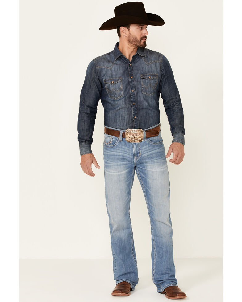 Cody James Men's Whistler Med Stretch Slim Fit Bootcut Jeans , Blue, hi-res