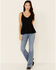 Image #2 - Idyllwind Women's Godet Rib Knit Tank Top, Black, hi-res
