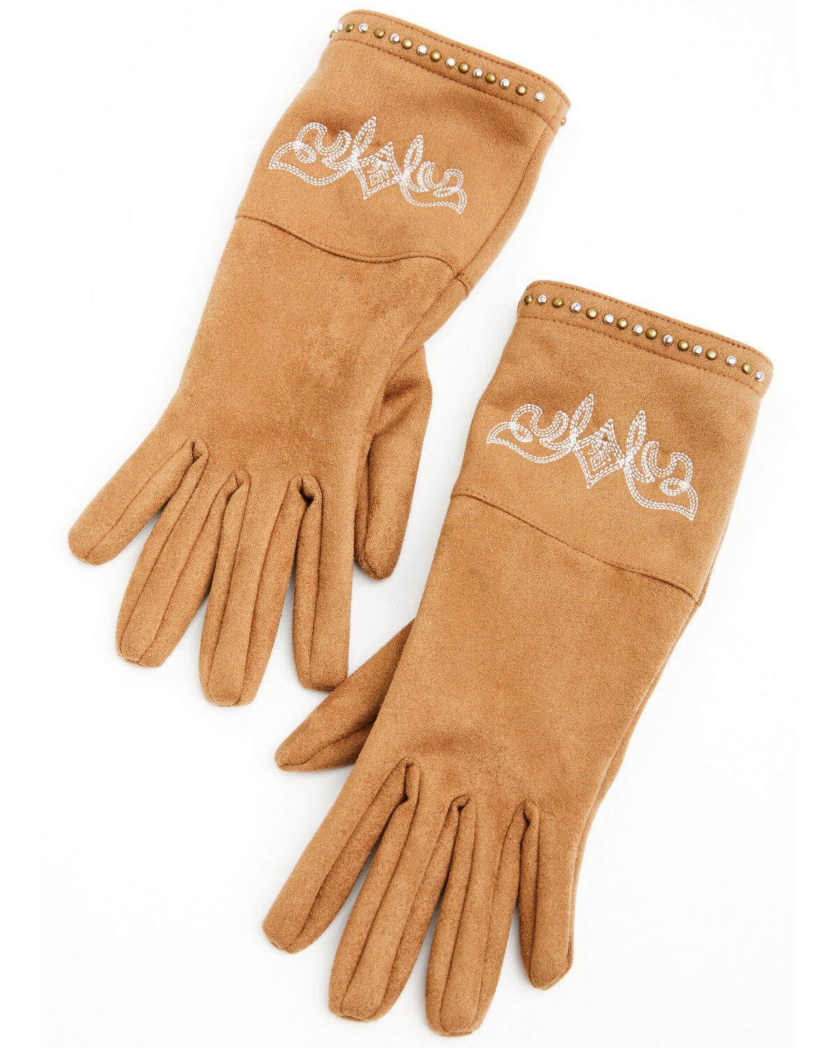 Idyllwind Women's Dorset Mircrosuede Boot Stitch Gloves, Pecan, hi-res
