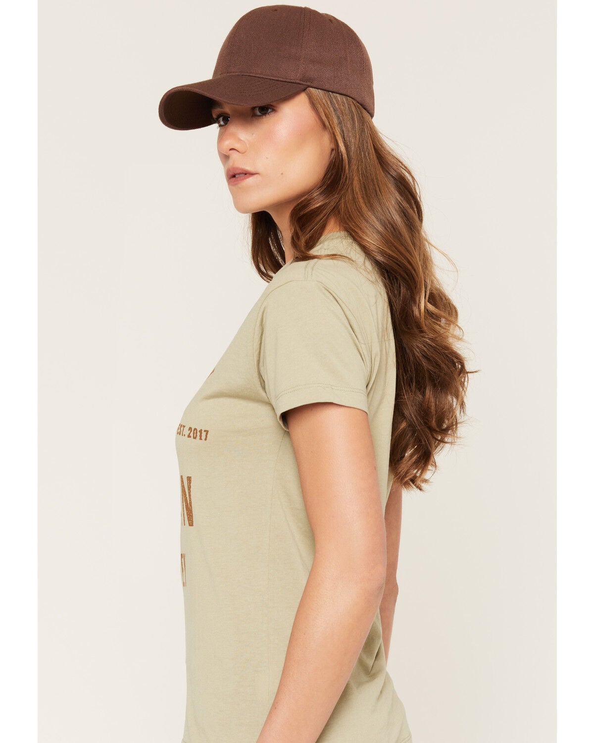 Image #2 - Troll Co Women's Juno Short Sleeve Graphic Work Tee, Beige, hi-res