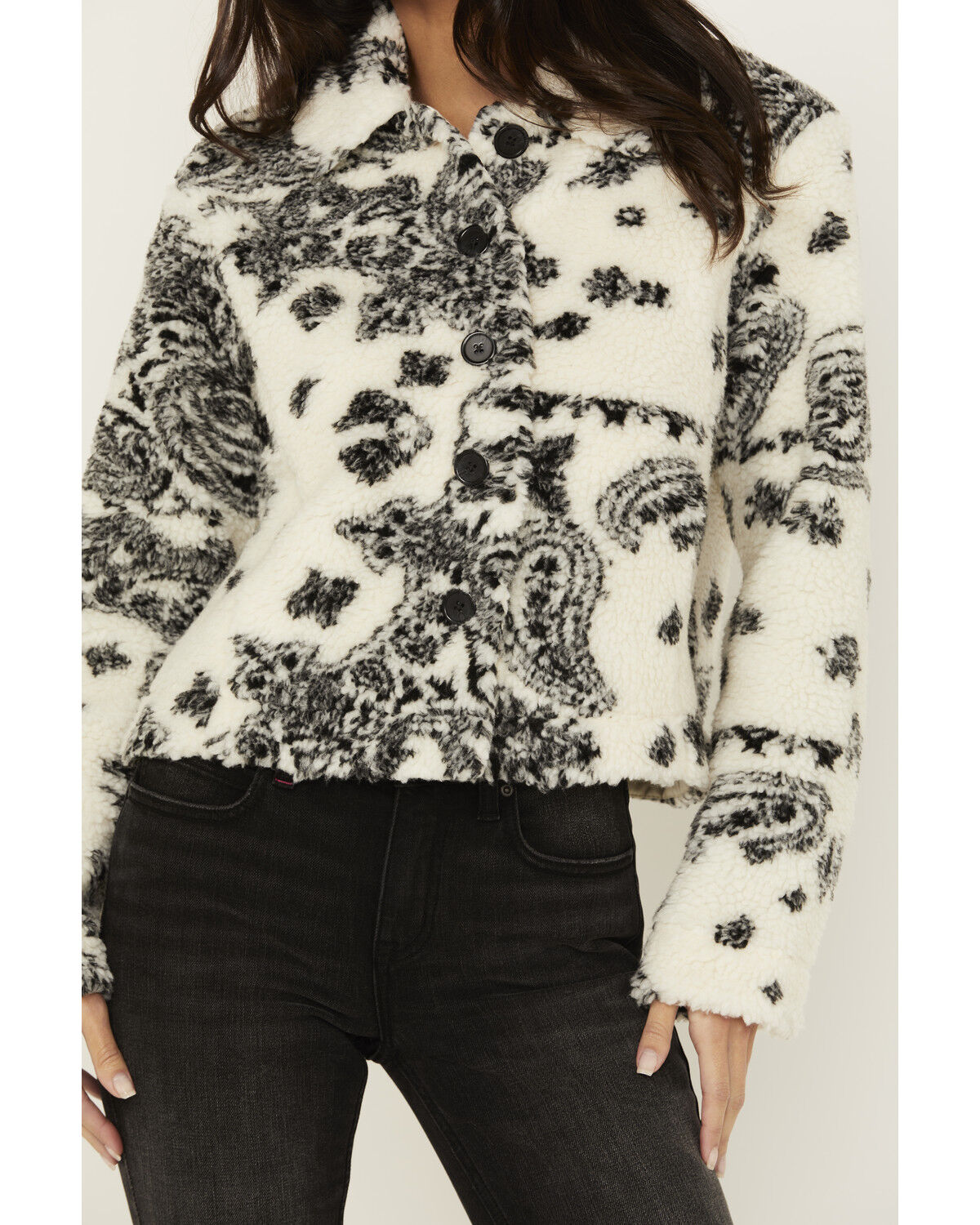 Image #3 - Idyllwind Women's Oak Sherpa Jacket, Ivory, hi-res