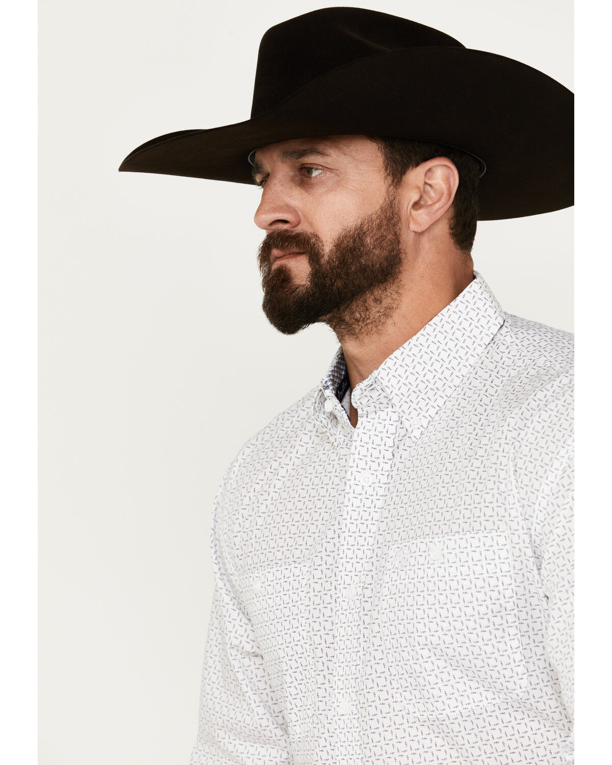 Image #3 - George Strait by Wrangler Men's Print Long Sleeve Button-Down Western Shirt, , hi-res