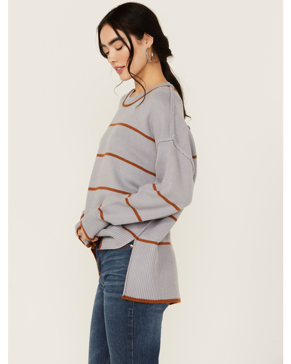 Image #2 - Wishlist Women's Striped Sweater, Blue, hi-res