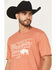 Image #2 - Wrangler Men's Roped Logo Short Sleeve Graphic T-Shirt, Orange, hi-res