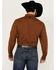 Image #4 - RANK 45® Men's South West Action Twill Long Sleeve Snap Performance Western Shirt, Rust Copper, hi-res