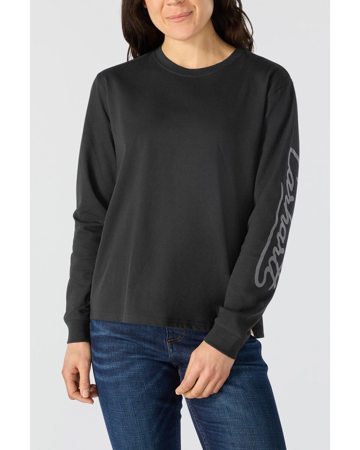 Image #1 - Carhartt Women's Irvine Loose Long Sleeve Work Shirt, Black, hi-res