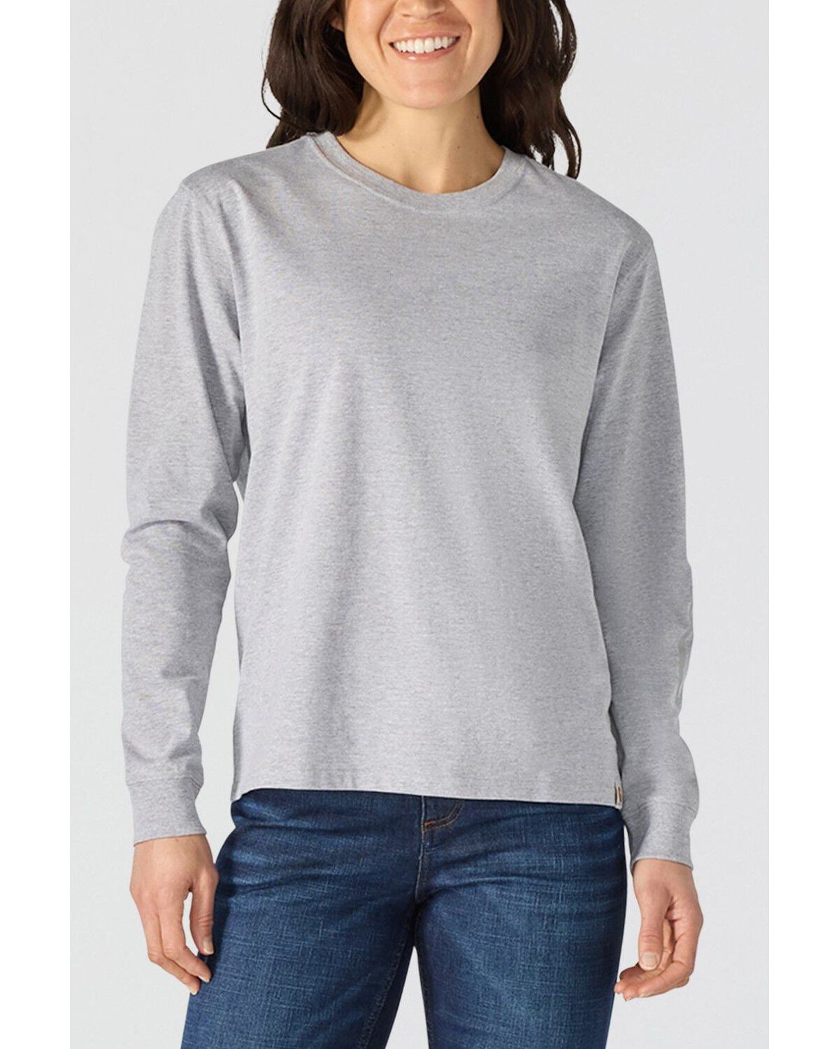 Image #1 - Carhartt Women's Irvine Loose Long Sleeve Work Shirt, Heather Grey, hi-res