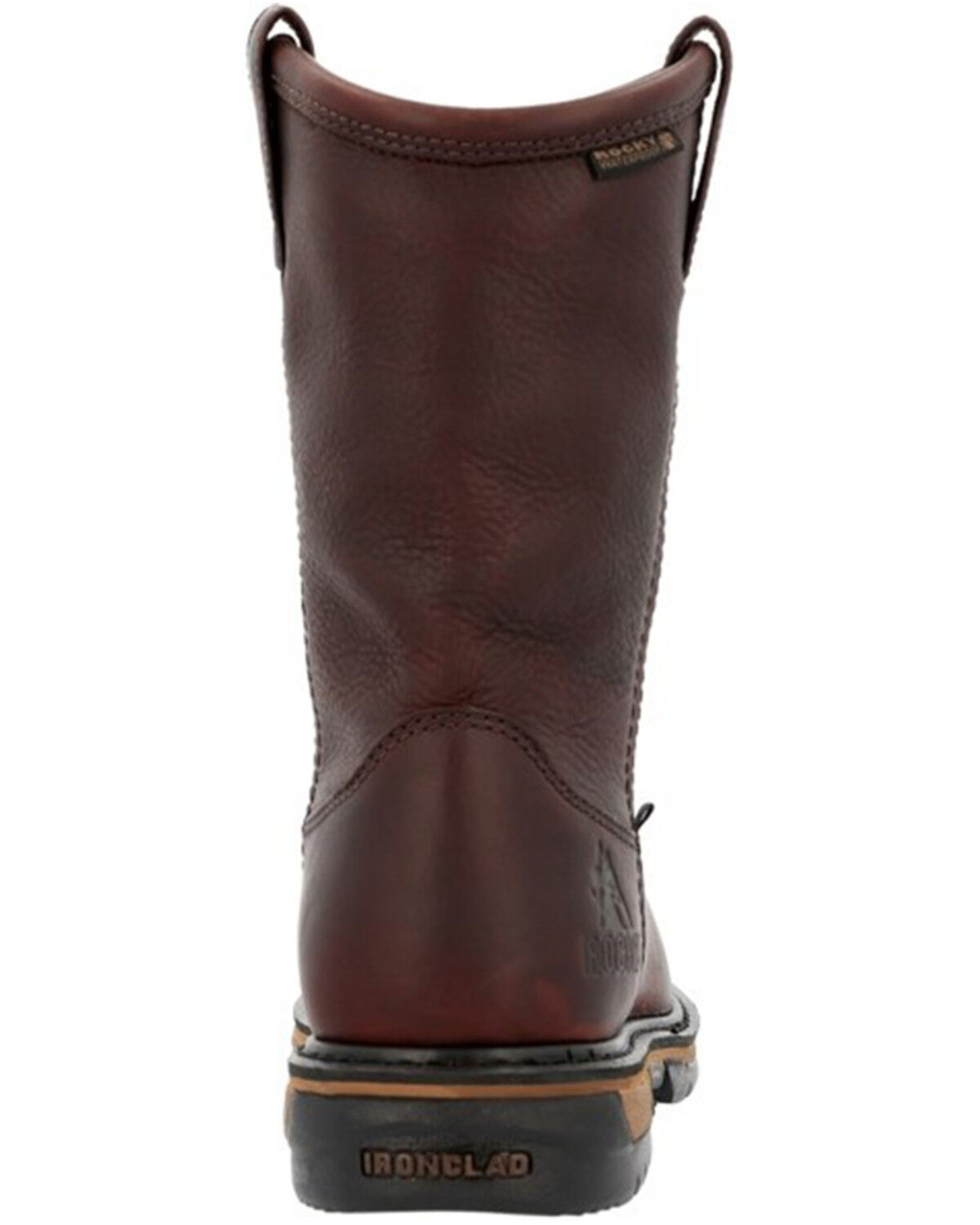 Image #5 - Rocky Men's Ironclad USA Waterproof Work Boots - Soft Toe, Brown, hi-res