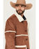 Image #2 - Wrangler Men's Faux Suede Sherpa Lined Button-Down Jacket, Camel, hi-res