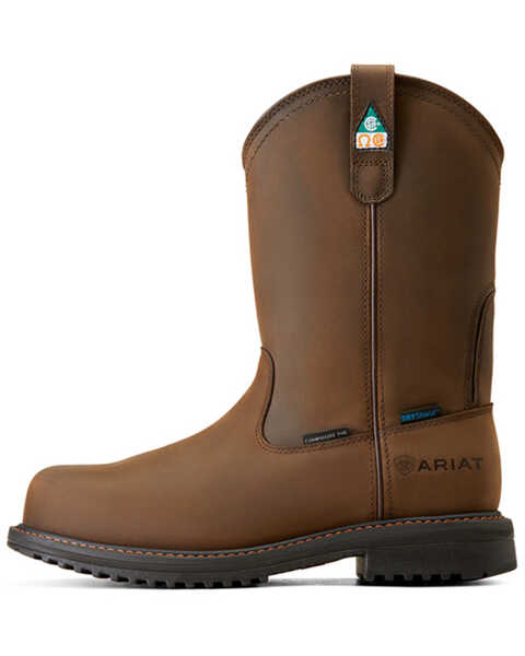 Image #2 - Ariat Men's RigTEK Waterproof Wellington Work Boots - Composite Toe , Brown, hi-res