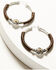 Image #1 - Shyanne Women's Monument Valley Wrapped Hoop Earrings, Silver, hi-res